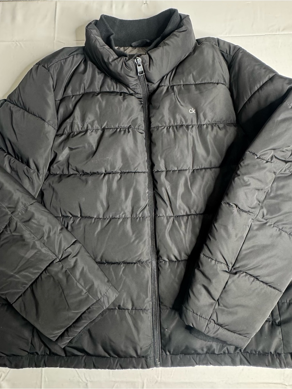 Calvin Klein Black Quilted Bomber Jacket